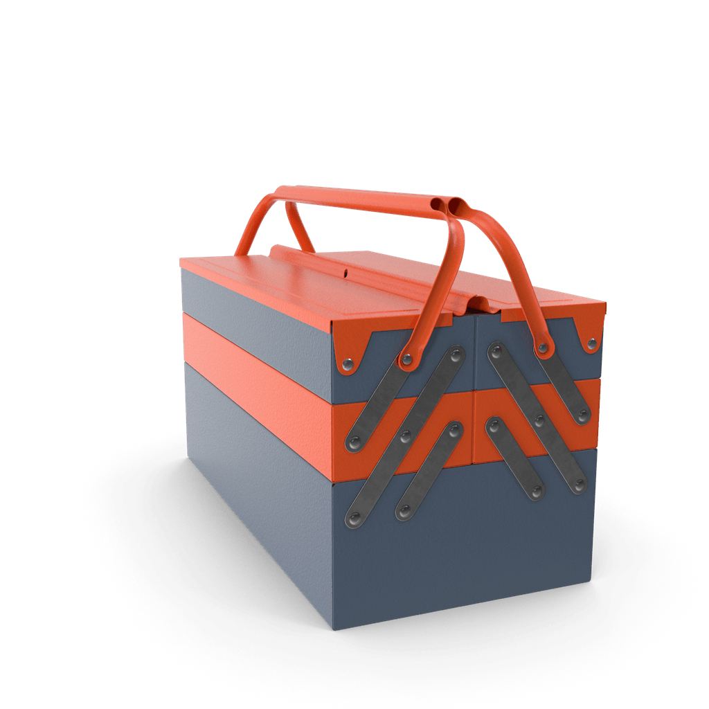 Portable Metal Tool Box 3 Level Fold Out Organizer Storage, Heavy duty ...