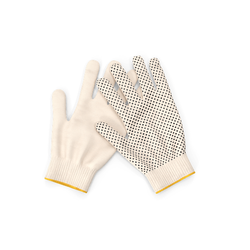 Cotton Polyester String Knit Shell Safety Protection Work Gloves for  Industrial Warehouse Gardening Construction